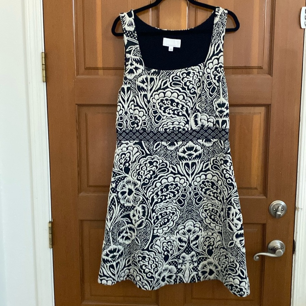 Ett:twa by Anthropologie black and white floral dress
